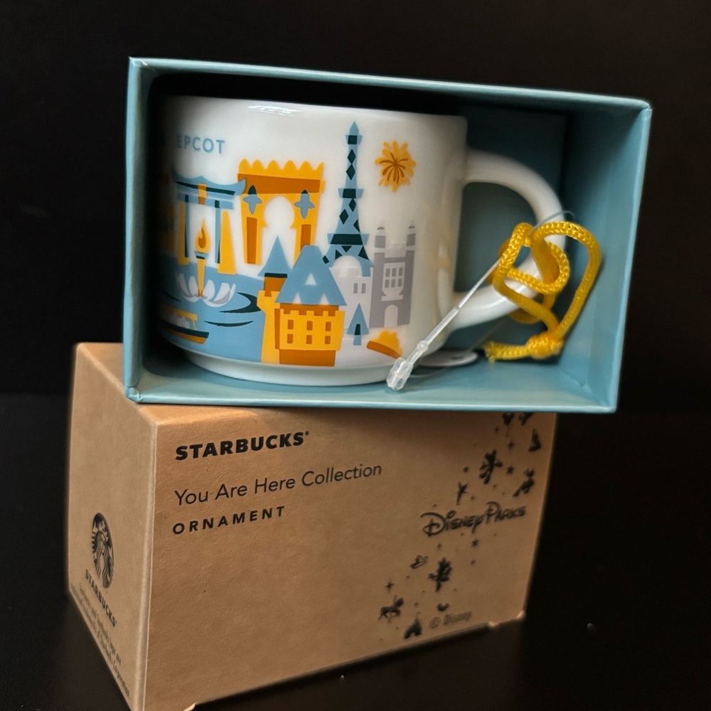 Starbucks Disney Parks You Are Here Epcot Drink Around the World Mug Ornament
